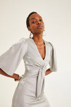 Load image into Gallery viewer, Kobe Long Jersey Dress Burnished Silver - ARCHIVE SALE