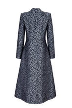 Load image into Gallery viewer, Larchmont Coat Dress Cloqué Dove and Navy