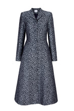 Load image into Gallery viewer, Larchmont Coat Dress Cloqué Dove and Navy