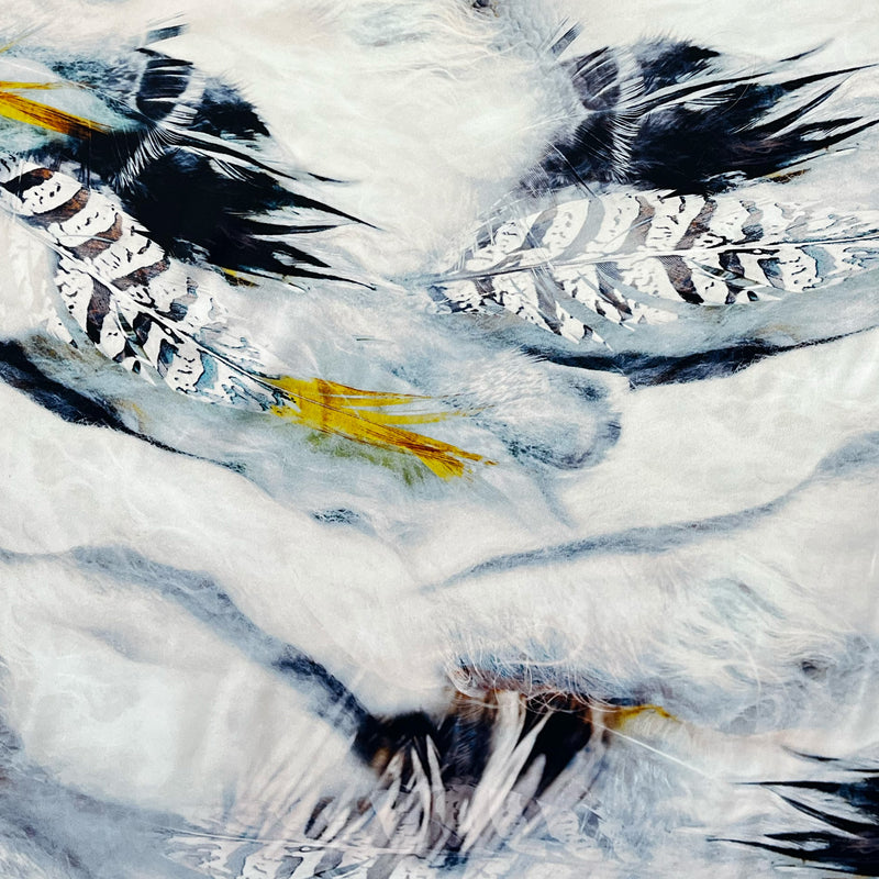 Load image into Gallery viewer, Large Feathers Crepe De Chine