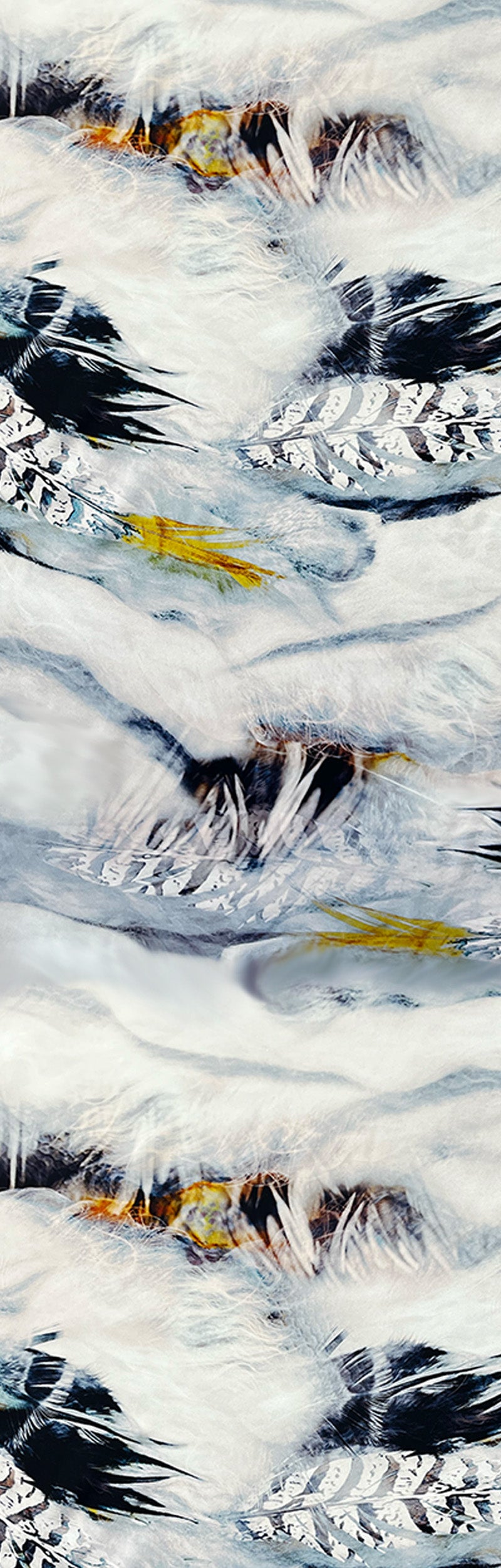 Load image into Gallery viewer, Large Feathers Crepe De Chine