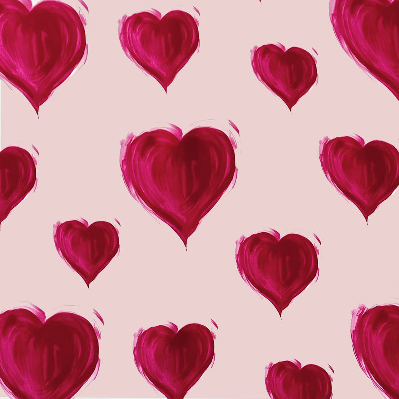 Load image into Gallery viewer, Large Rosy Hearts Crepe De Chine