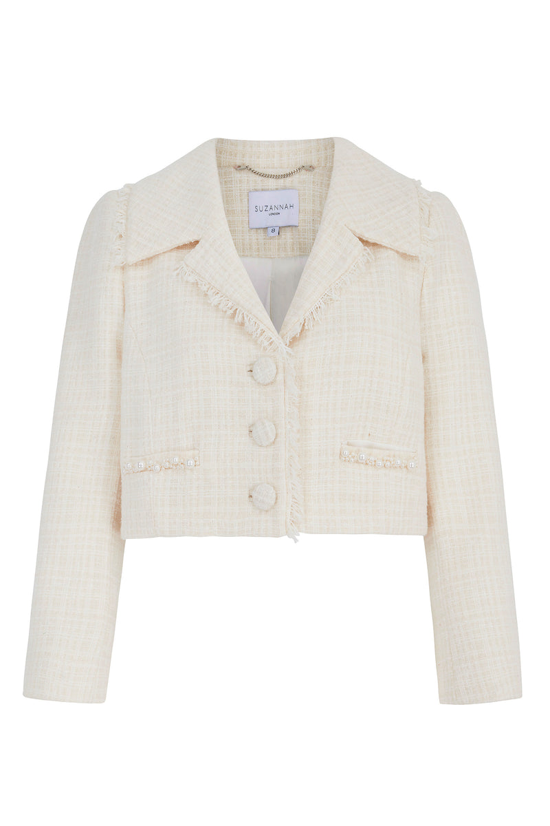 Load image into Gallery viewer, Layla Jacket And Skirt Cream Tweed - ARCHIVE SALE