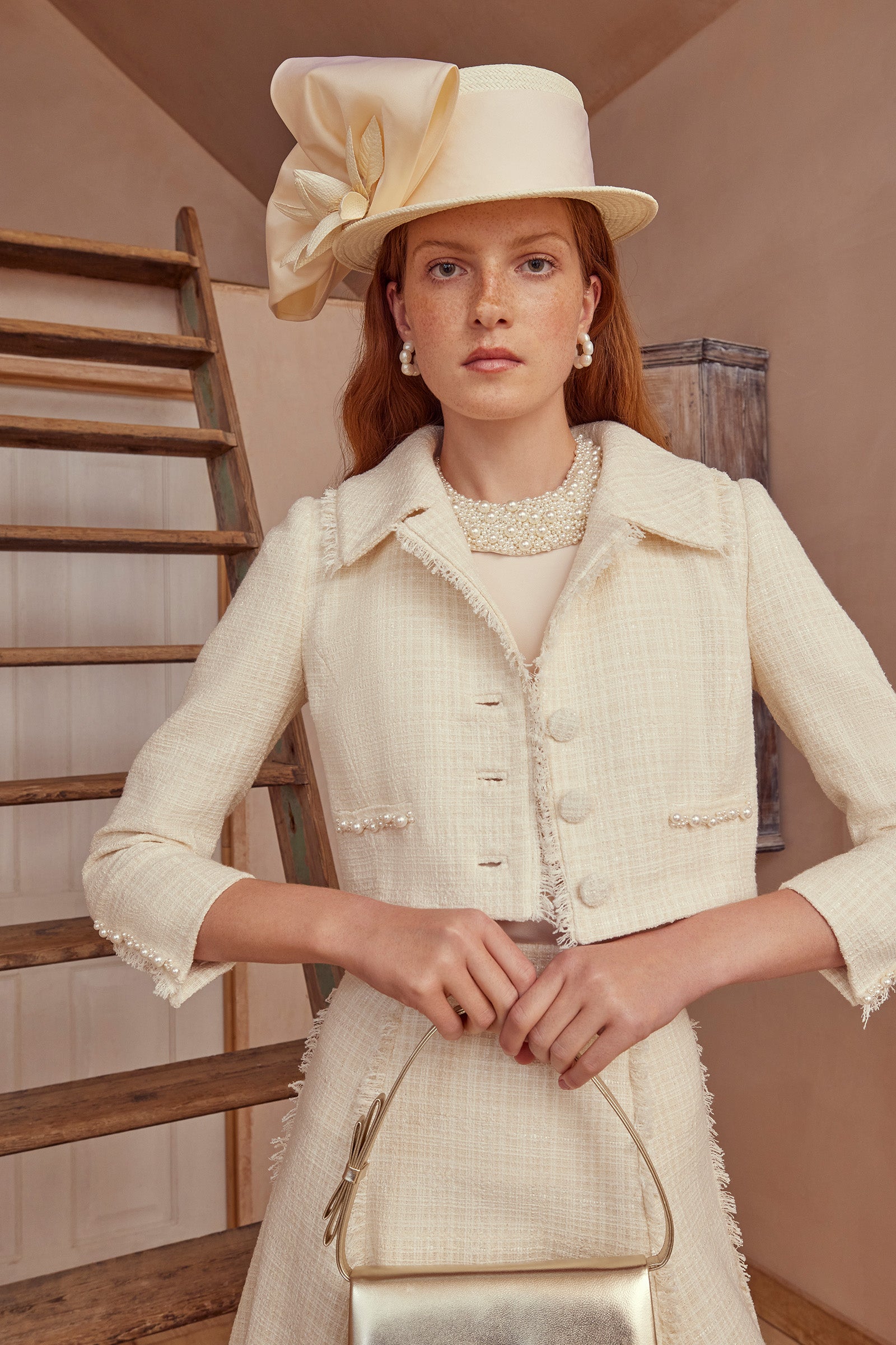 Layla Jacket | Cream Tweed | Suzannah London