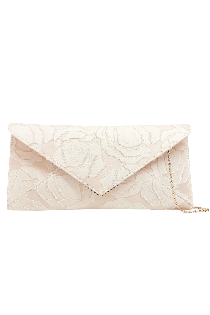 Load image into Gallery viewer, Lee Lineage Clutch Ivory Rose Organza x Tyler Ellis