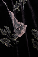 Load image into Gallery viewer, Lily Printed Black Velvet Tea Dress