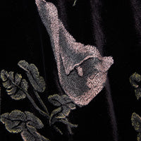 Lily Printed Black Velvet Tea Dress