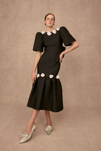 Load image into Gallery viewer, Lisse Double Faced Cloqué Sculpted Dress Monochrome Roses