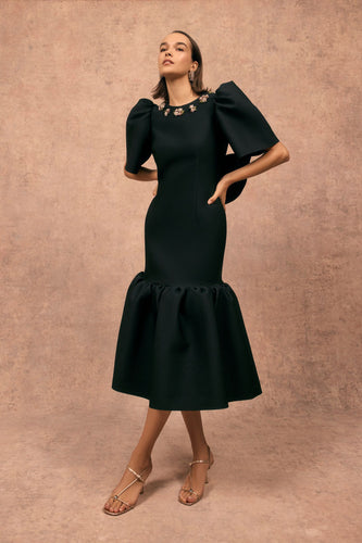 Lisse Double Faced Cloqué Sculpted Dress