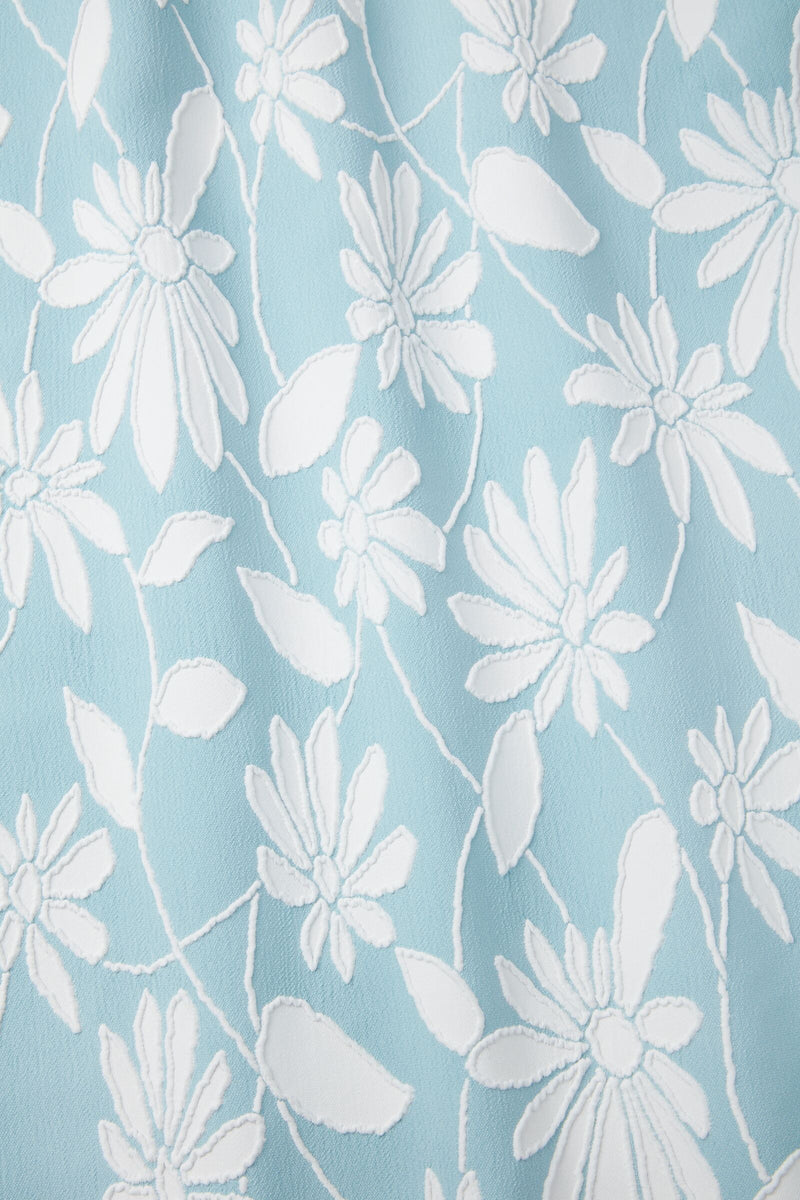 Load image into Gallery viewer, Lottie Dress Sculpted Cloqué Turquoise Marguerites