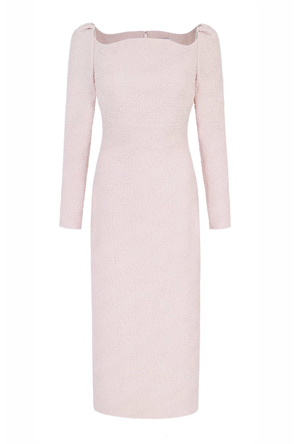 Load image into Gallery viewer, Lottie Dress Sculpted Cloqué Dusky Pink
