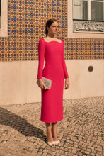Load image into Gallery viewer, Lottie Dress Sculpted Cloqué Pink