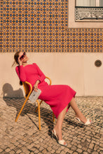 Load image into Gallery viewer, Lottie Dress Sculpted Cloqué Pink