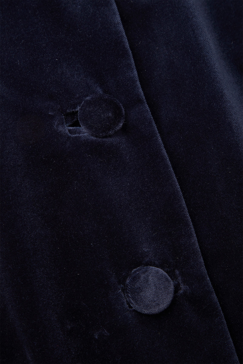 Load image into Gallery viewer, Louisa Coat Dress Velvet Navy