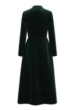 Load image into Gallery viewer, Louisa Coat Dress Velvet Forest Green