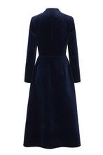 Load image into Gallery viewer, Louisa Coat Dress Velvet Navy