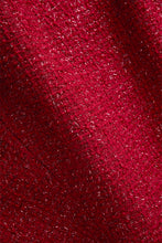 Load image into Gallery viewer, Lucy Midi Dress Metallic Tweed Red