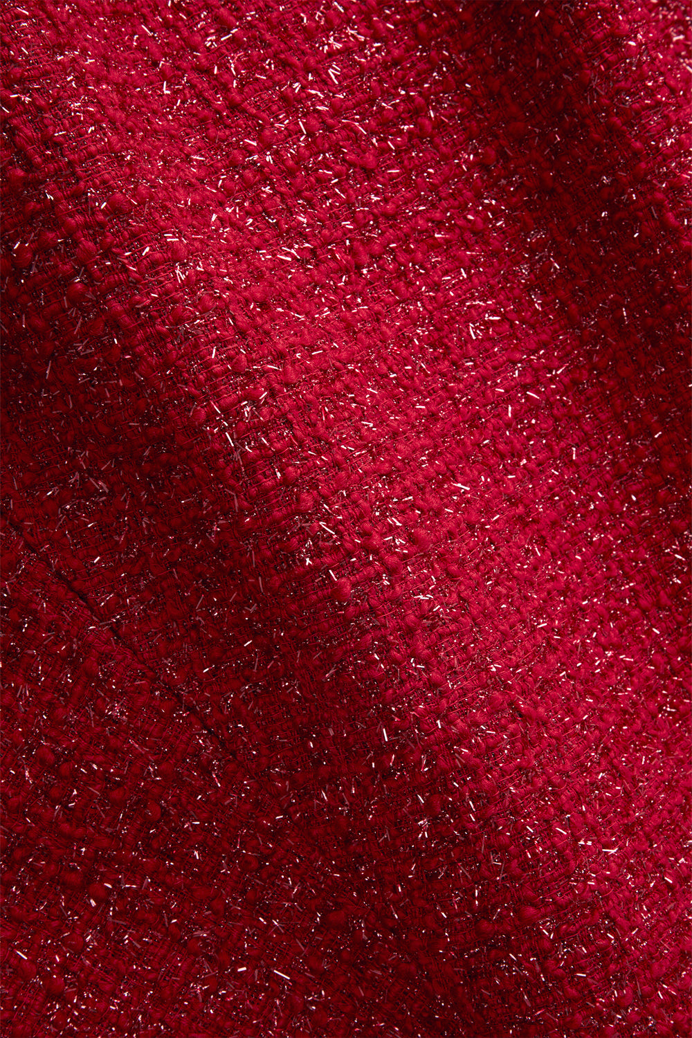 Load image into Gallery viewer, Lucy Midi Dress Metallic Tweed Red