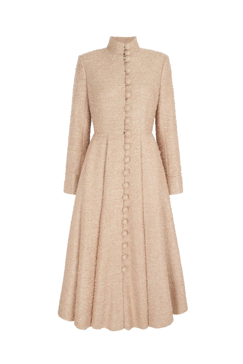Load image into Gallery viewer, Madrid Coat Dress Metallic Tweed Blush Pink