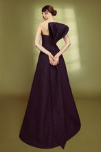 Load image into Gallery viewer, Sculpted Bow Couture Gown Navy ARCHIVE SALE