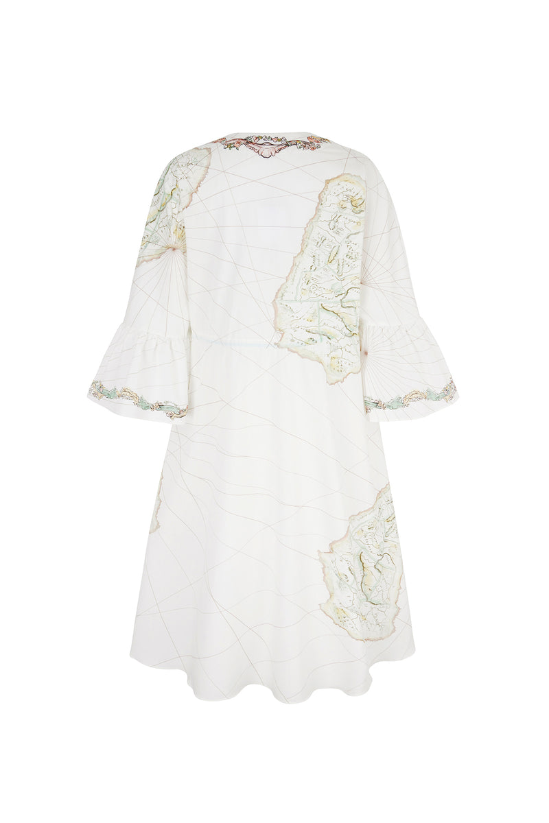 Load image into Gallery viewer, Barbados Maps Cotton Kaftan ARCHIVE SALE