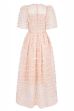 Load image into Gallery viewer, Maria Organza Bow Midi Dress Blush
