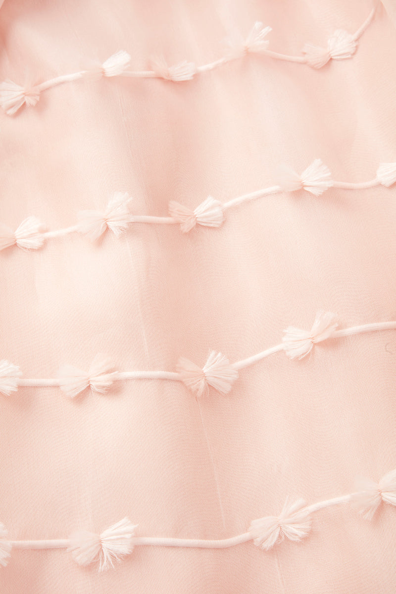 Load image into Gallery viewer, Maria Organza Bow Midi Dress Blush