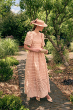Load image into Gallery viewer, Maria Organza Bow Midi Dress Blush