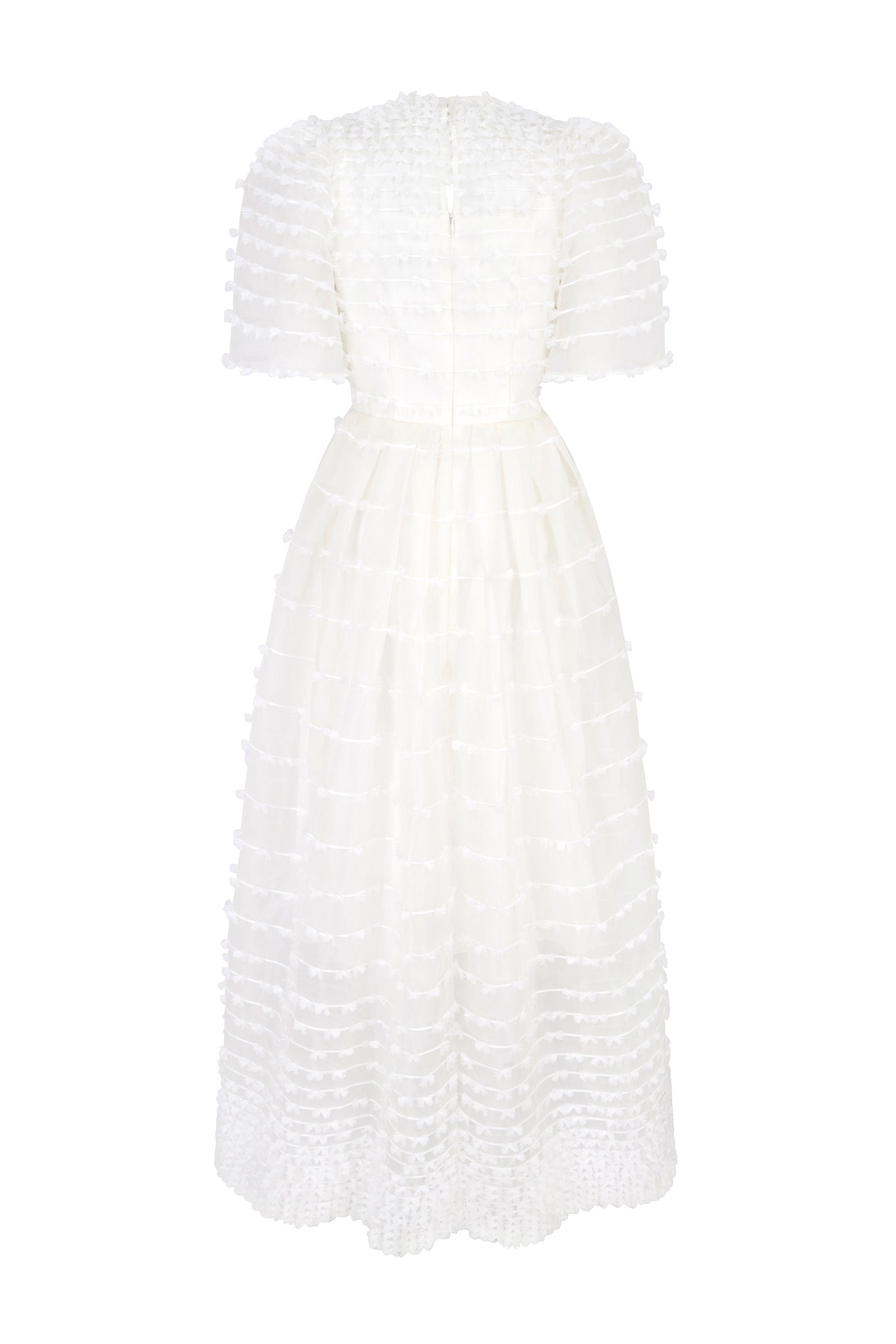 Suzannah London | Maria Organza Bow Midi Dress White Suzannah London | Maria Organza Bow Midi Dress White