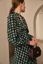 Load image into Gallery viewer, Millie Silk Tea Dress Floral Mosaic x Kate Scott