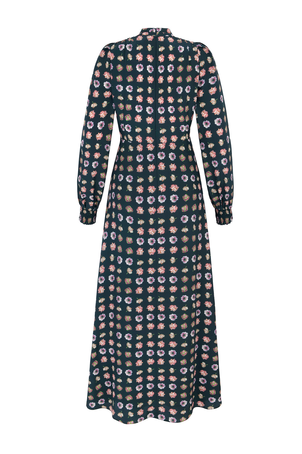 Load image into Gallery viewer, Millie Silk Tea Dress Floral Mosaic x Kate Scott