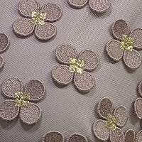 Keres Dress Dusty Rose Appliqué Daisy Lace