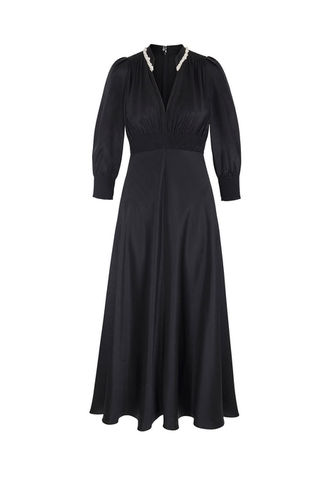 Monique Lux Midi Tea Dress Black