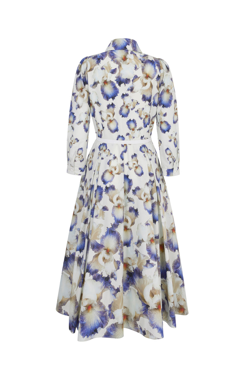 Load image into Gallery viewer, Montecito Cotton Shirt Dress Blue Iris x Rachel Levy ARCHIVE SALE
