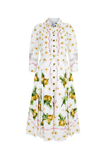Load image into Gallery viewer, Montecito Cotton Shirt Dress Lemons and Jasmine