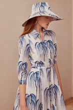 Load image into Gallery viewer, Montecito Cotton Shirt Dress Japanese Willow Trees