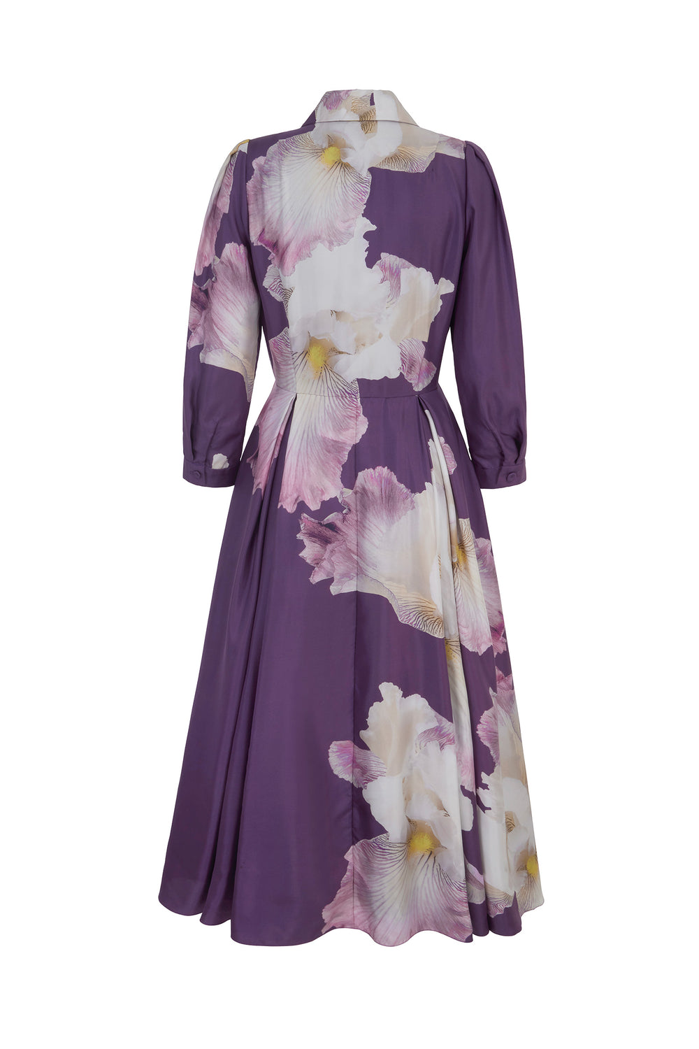 Load image into Gallery viewer, Montecito Silk Shirt Dress Purple Iris x Rachel Levy