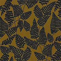 Load image into Gallery viewer, Mustard Fern Leaves Crepe De Chine