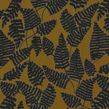 Load image into Gallery viewer, Mustard Fern Leaves Crepe De Chine