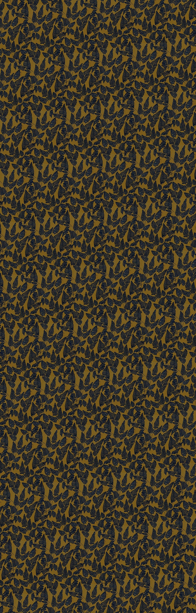 Load image into Gallery viewer, Mustard Fern Leaves Crepe De Chine