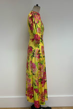 Load image into Gallery viewer, Silk Twill Wrap Dress Mimosa Floral - ARCHIVE SALE