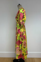 Load image into Gallery viewer, Silk Twill Wrap Dress Mimosa Floral - ARCHIVE SALE
