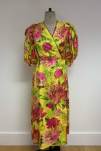 Load image into Gallery viewer, Silk Twill Wrap Dress Mimosa Floral - ARCHIVE SALE