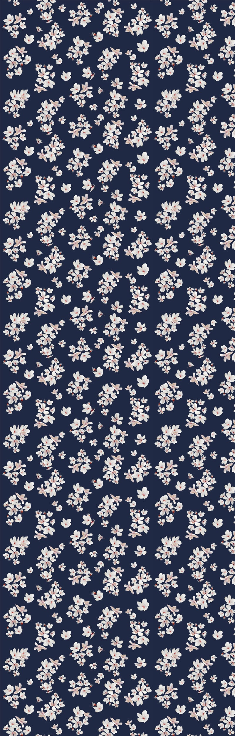 Load image into Gallery viewer, Marieluise Bantel Navy Cherry Blossom Crepe De Chine