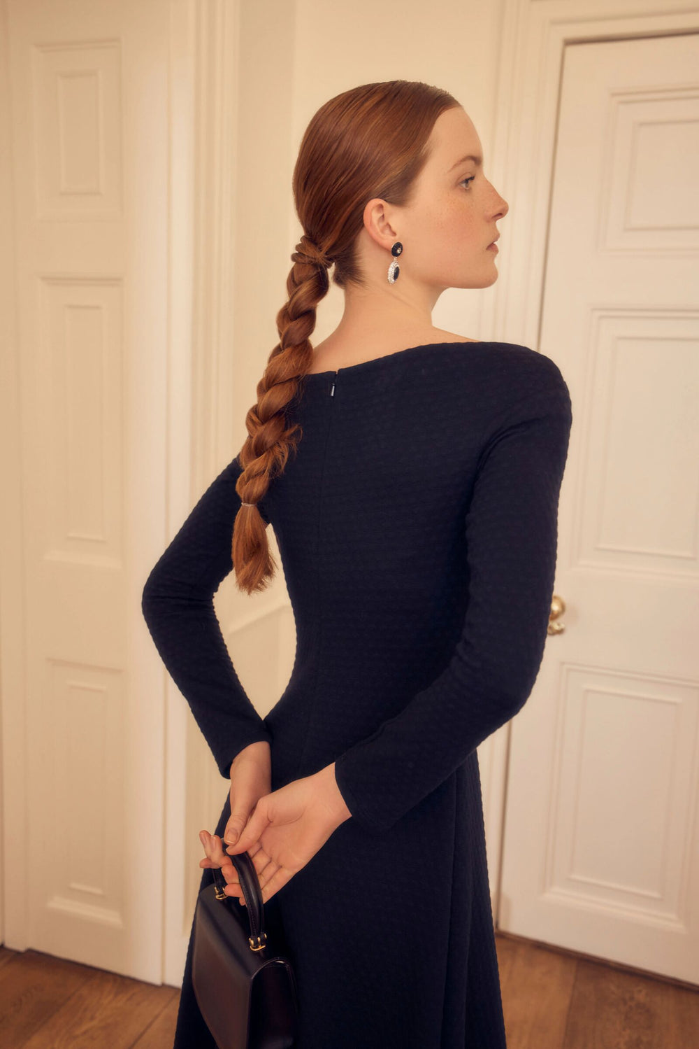 Load image into Gallery viewer, Oona Jersey Dress Navy