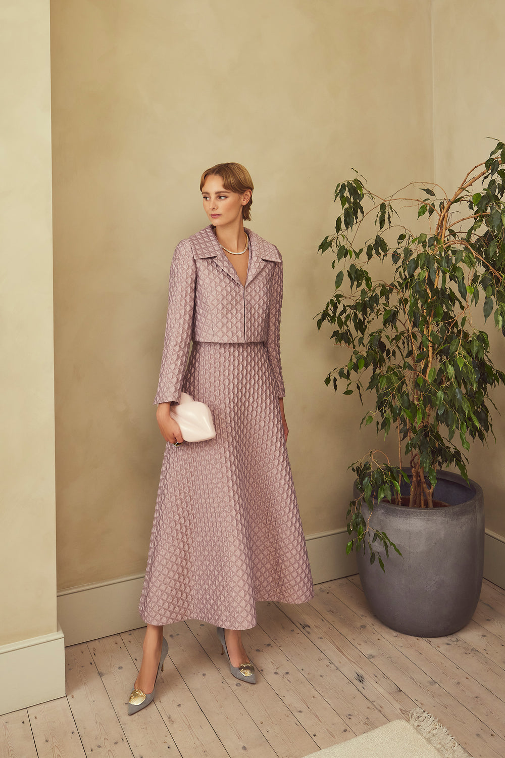 Load image into Gallery viewer, Pippa &amp; Remy Vintage Pink Diamond Cloqué Set