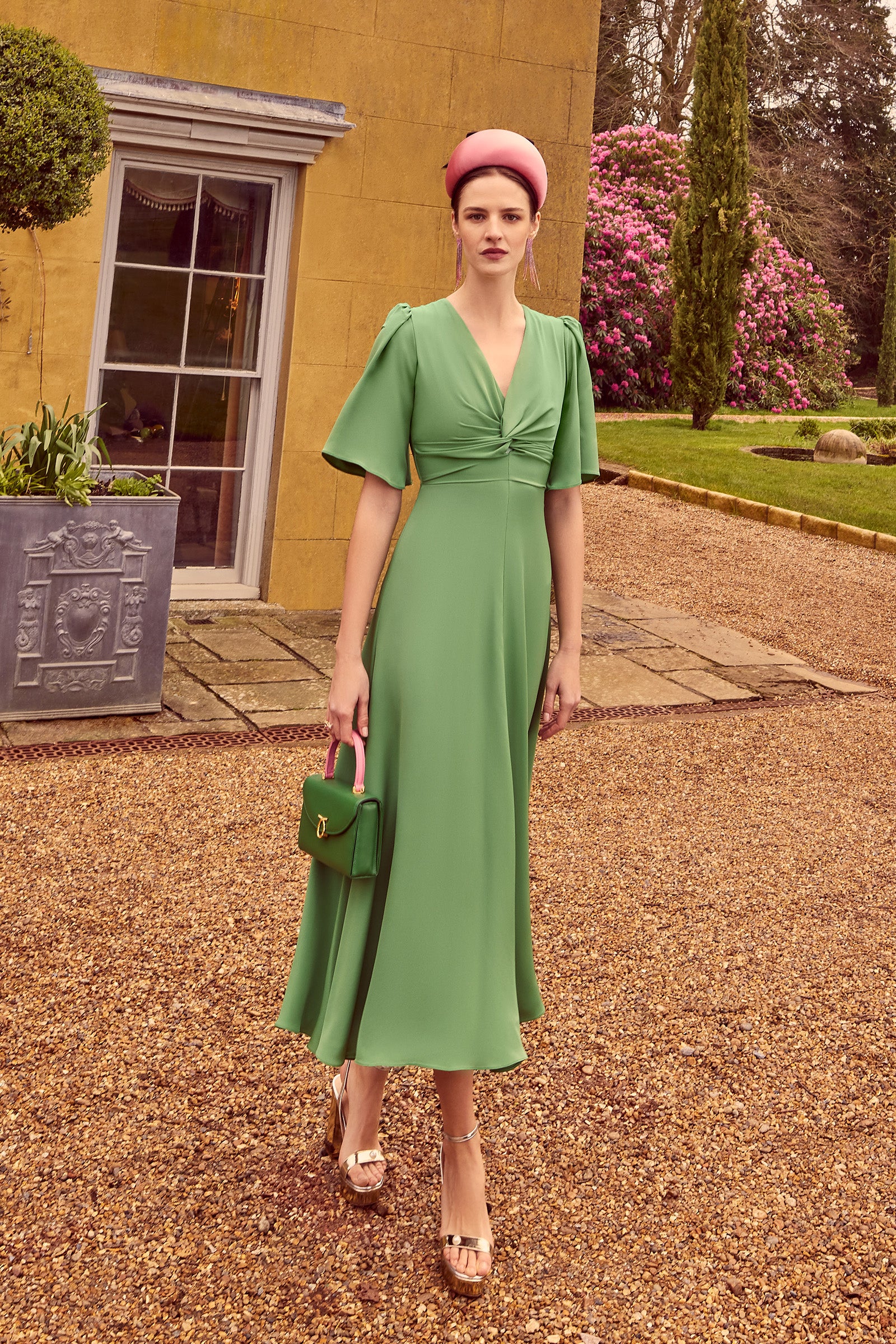 green emerald velvet dress Charlie Paige Green Jersey Maxi Dress NWT