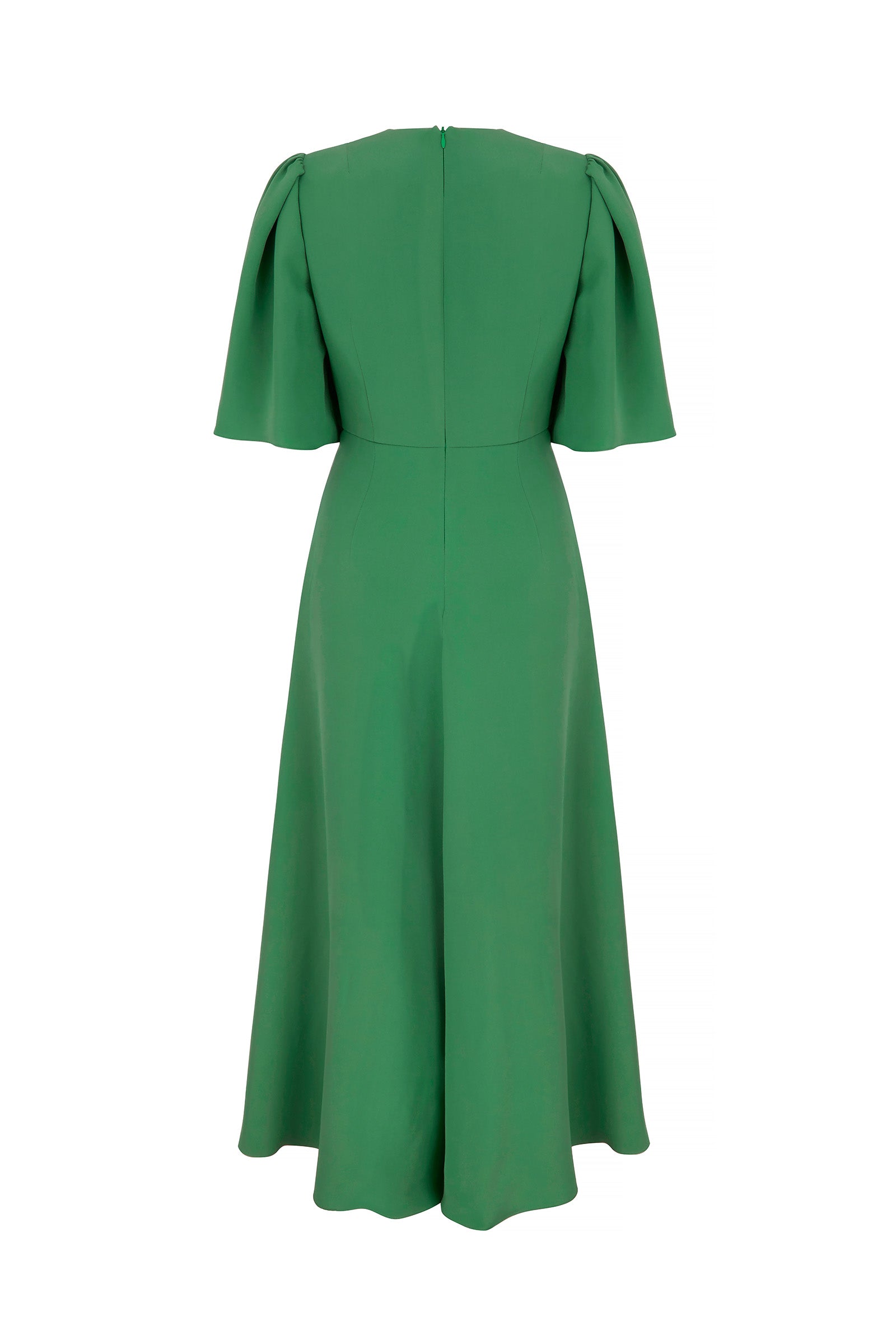 green emerald velvet dress Paige Stretch Midi