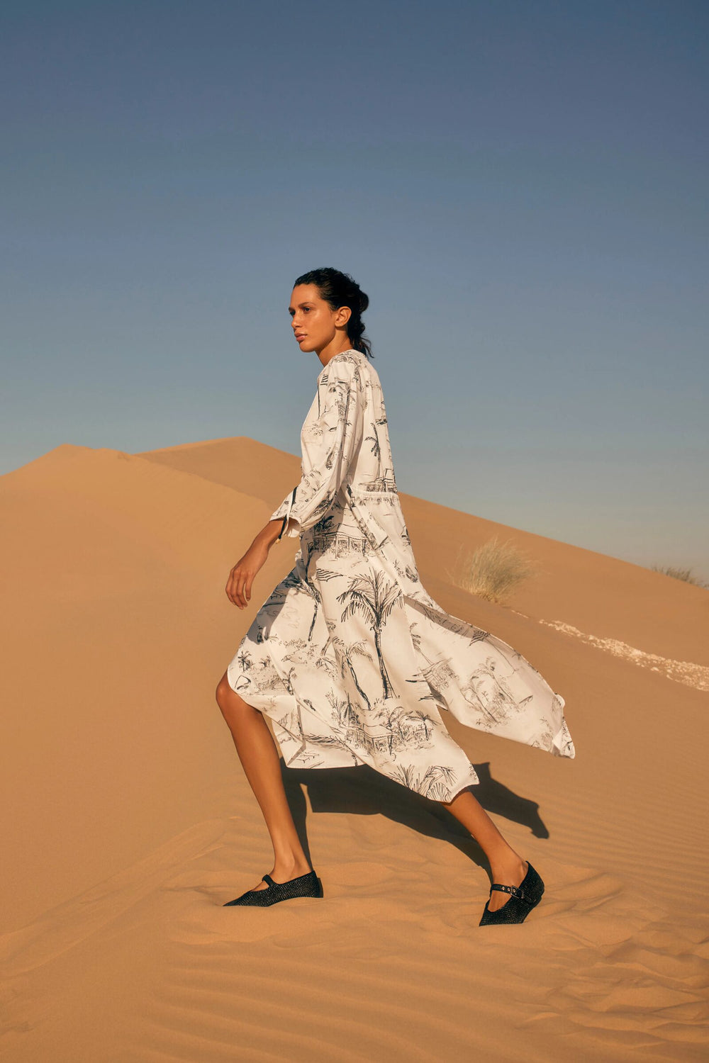 Load image into Gallery viewer, Pandora Bahamas Long Cotton Kaftan Dress x Susannah Garrod