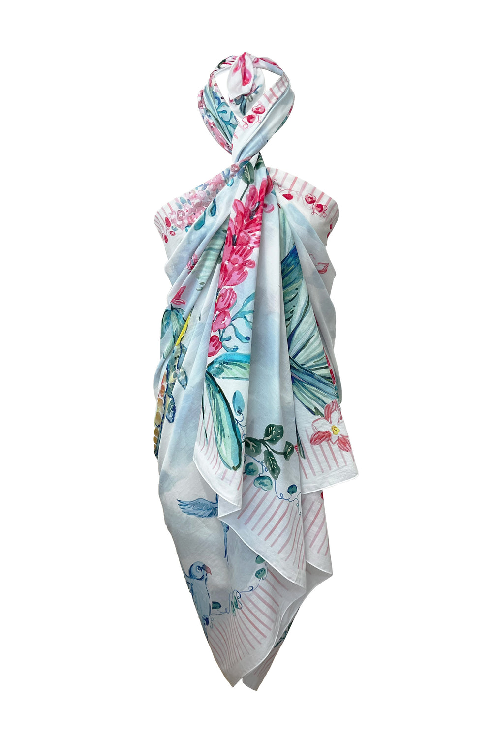 Load image into Gallery viewer, Tropical Barbados Cotton Pareo Large x Susannah Garrod